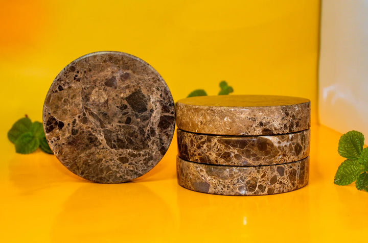 Posavasos de marmol, set de 6