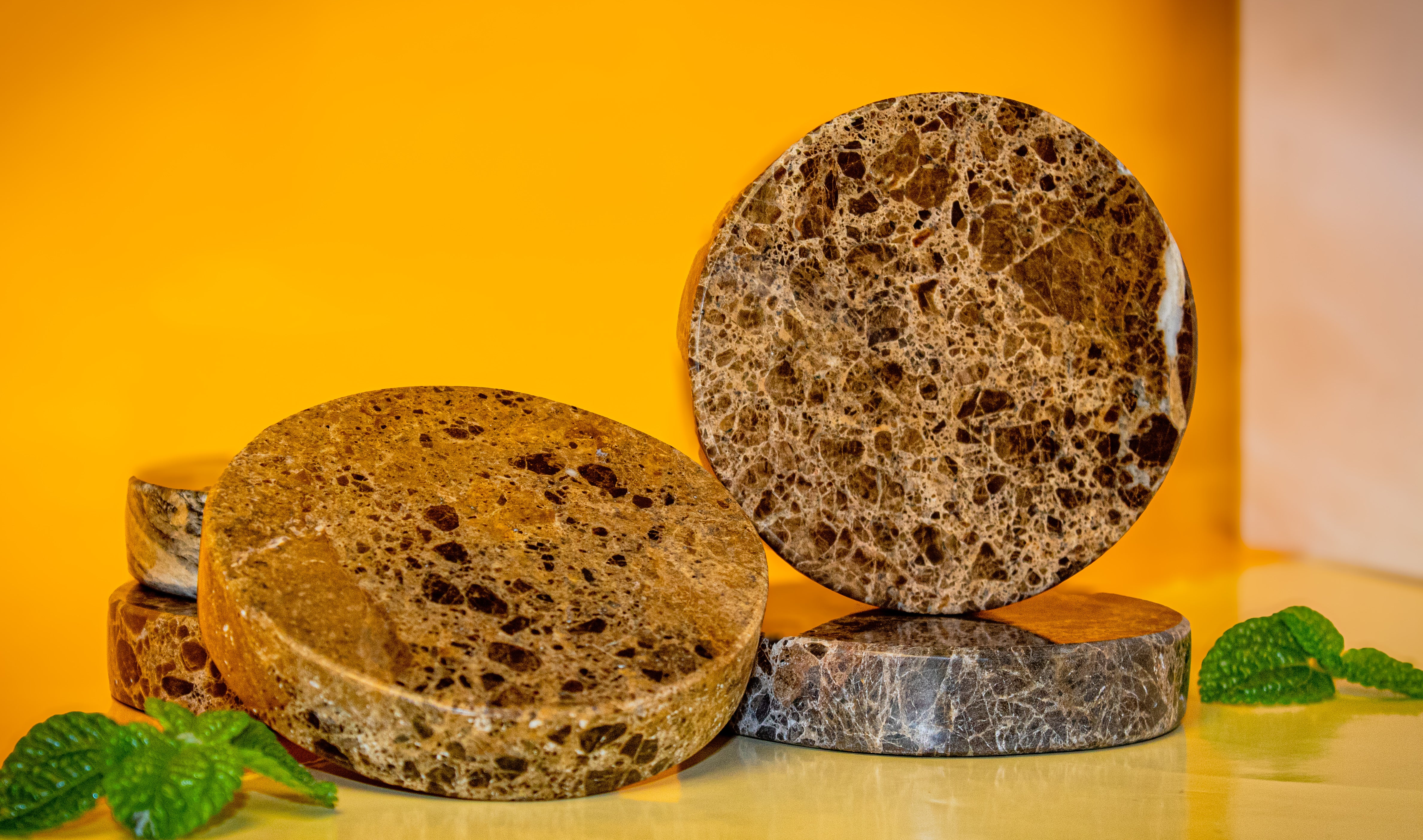 Posavasos de marmol (set de 6)